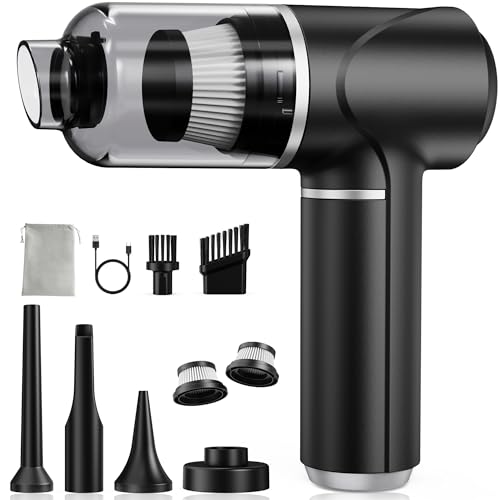 Detalle de Piarhlie Aspirador de Mano 30kPa – Mini, sin cable y portátil para coche, hogar y oficina