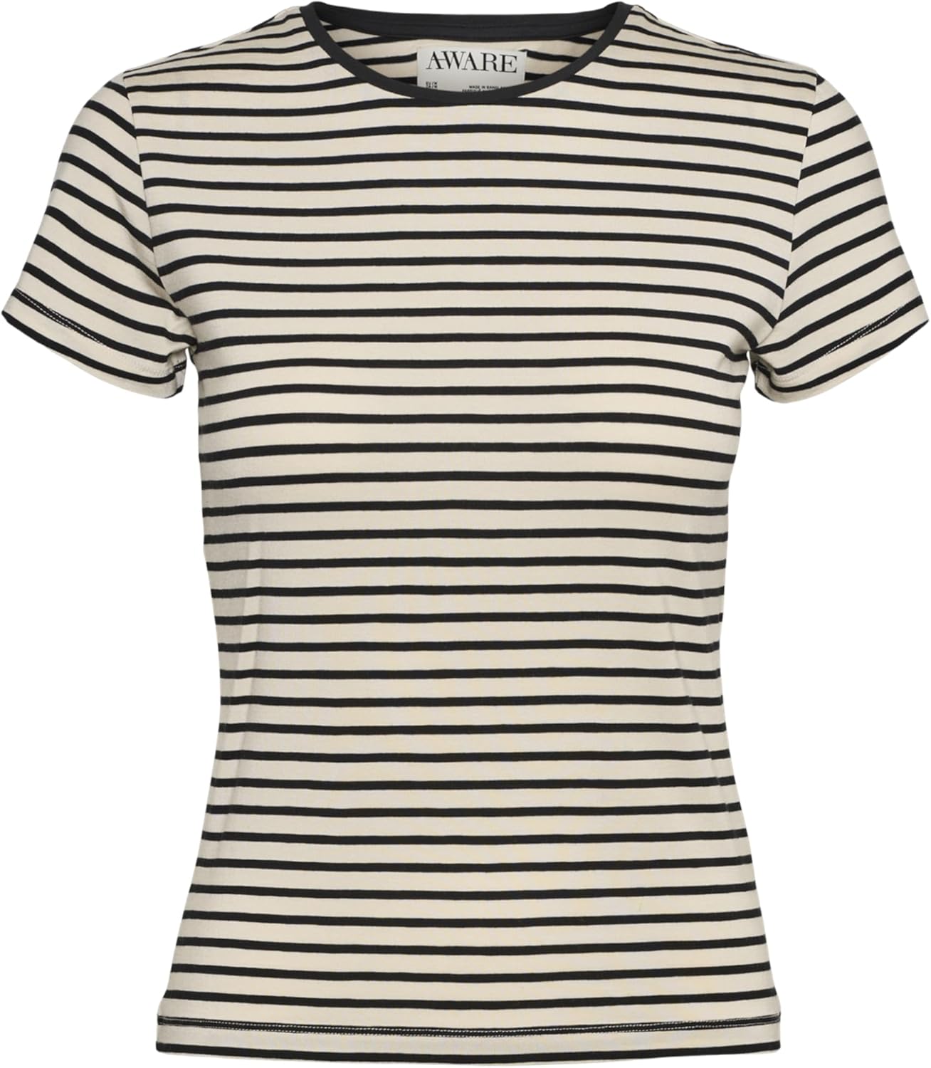 Thumbnail 3 de VERO MODA Damen Vmava Plain Ss Top Stripe T-Shirt