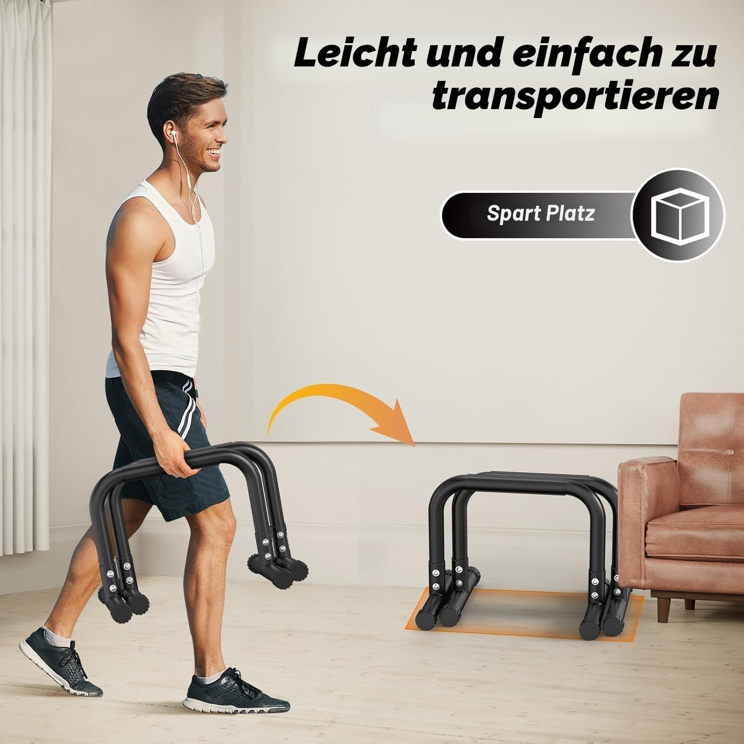 Detalle 2 de RELIFE Dip Station – verstellbare Dip Bar und Parallettes für Calisthenics (36 cm Hoch)