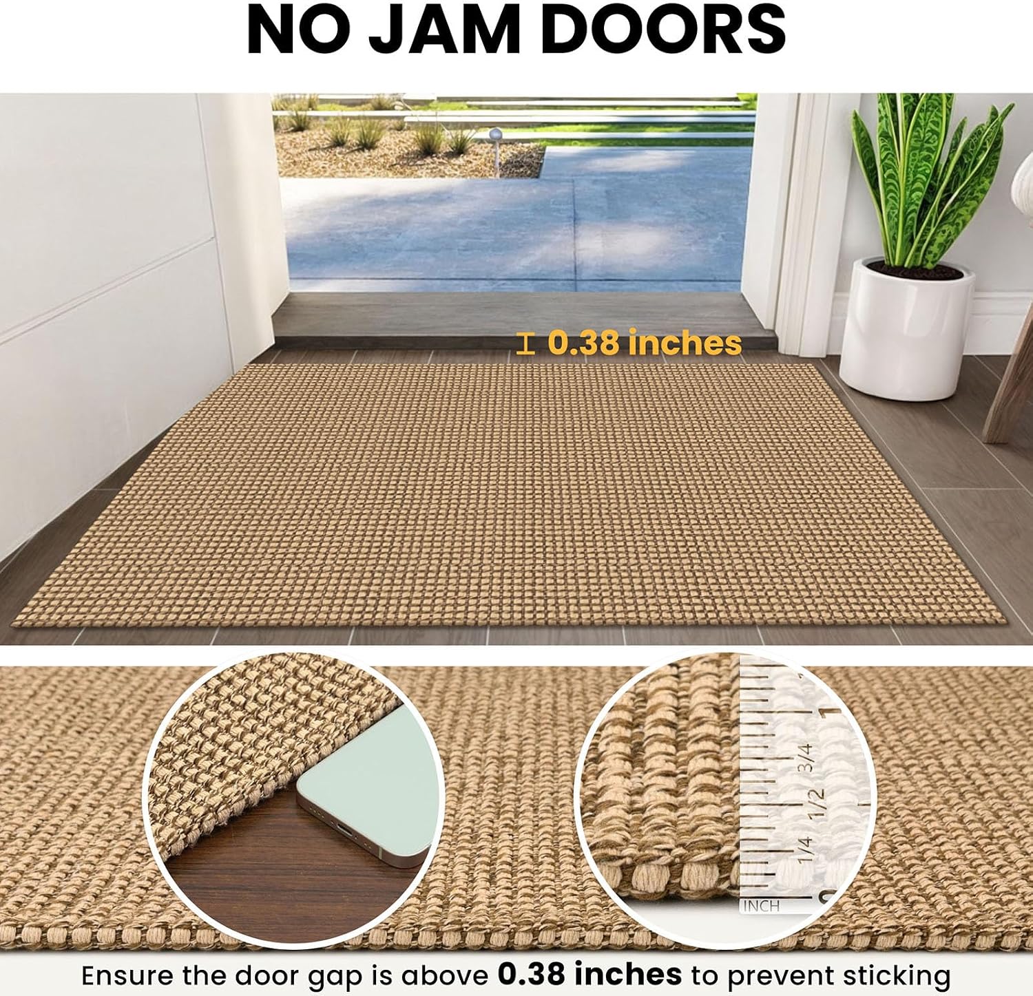 Thumbnail 3 de IOHOUZE 3x20 Washable Non Slip Runner Rug