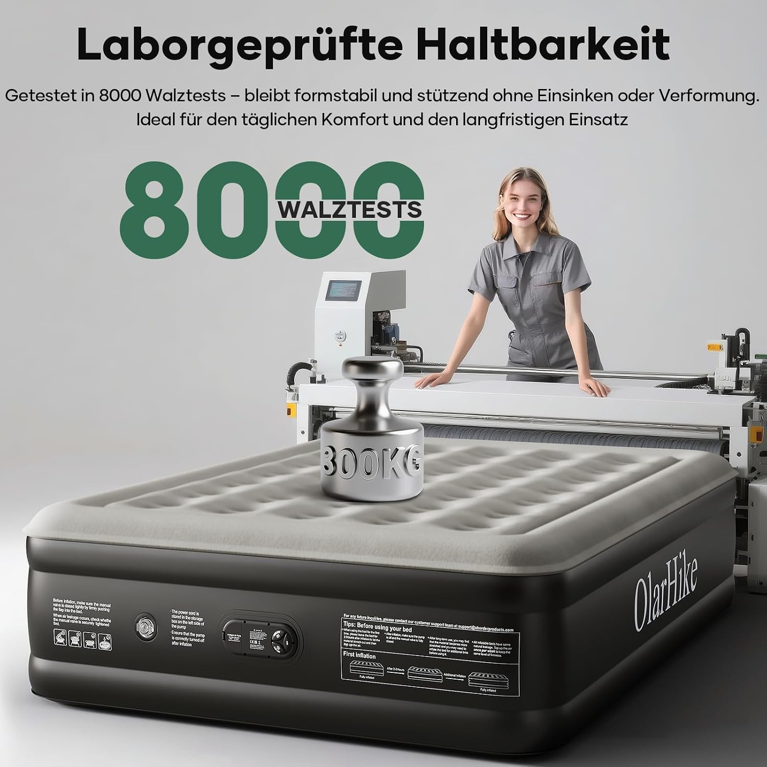 Thumbnail 6 de OlarHike selbstaufblasende Luftmatratze für 2 Personen (152 x 203 x 50 cm) – Gästebett & Camping-Luftbett