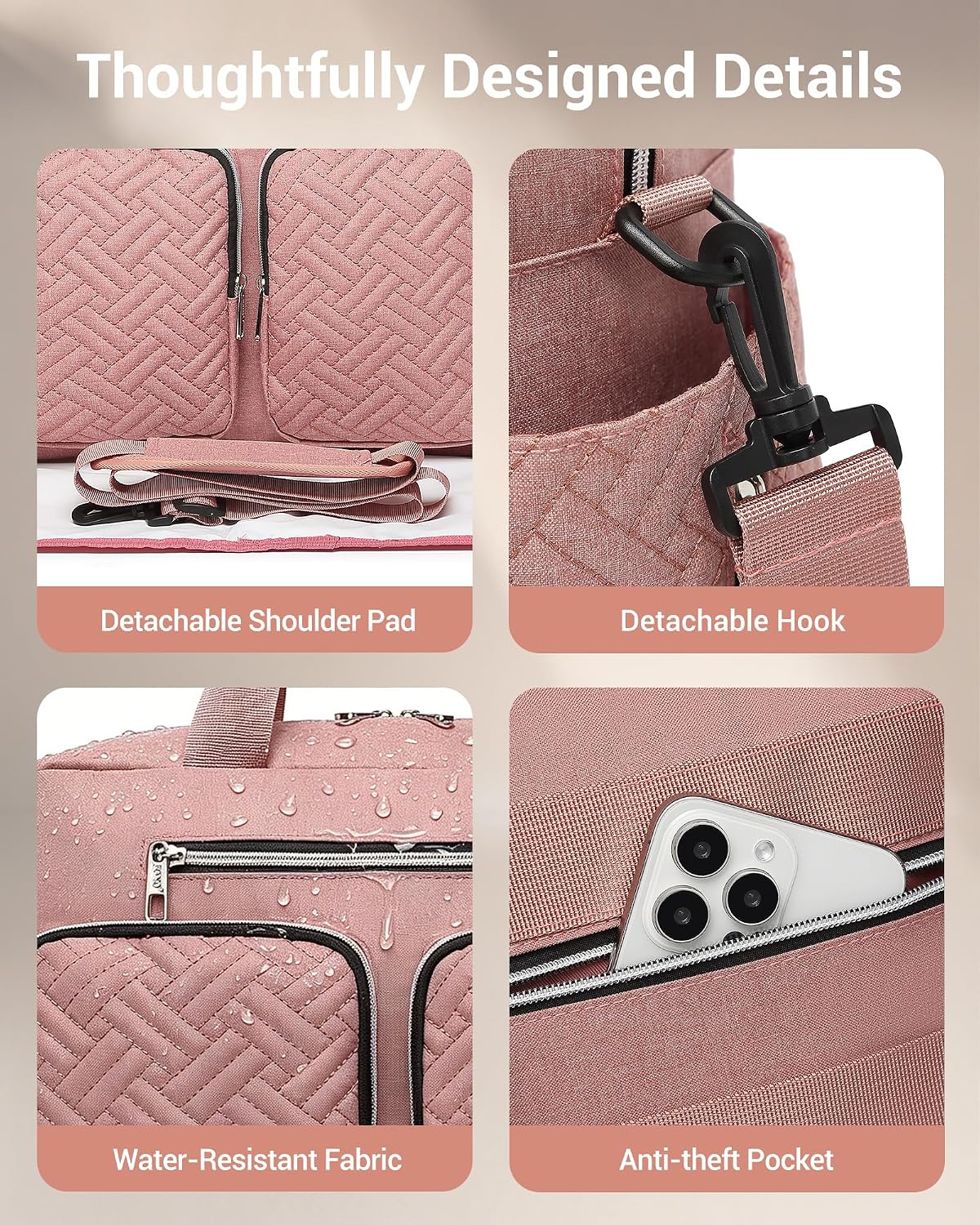 Thumbnail 6 de Kono Baby Changing Bag: Multifunction Nappy Bags with Changing Mat and Insulated Pockets