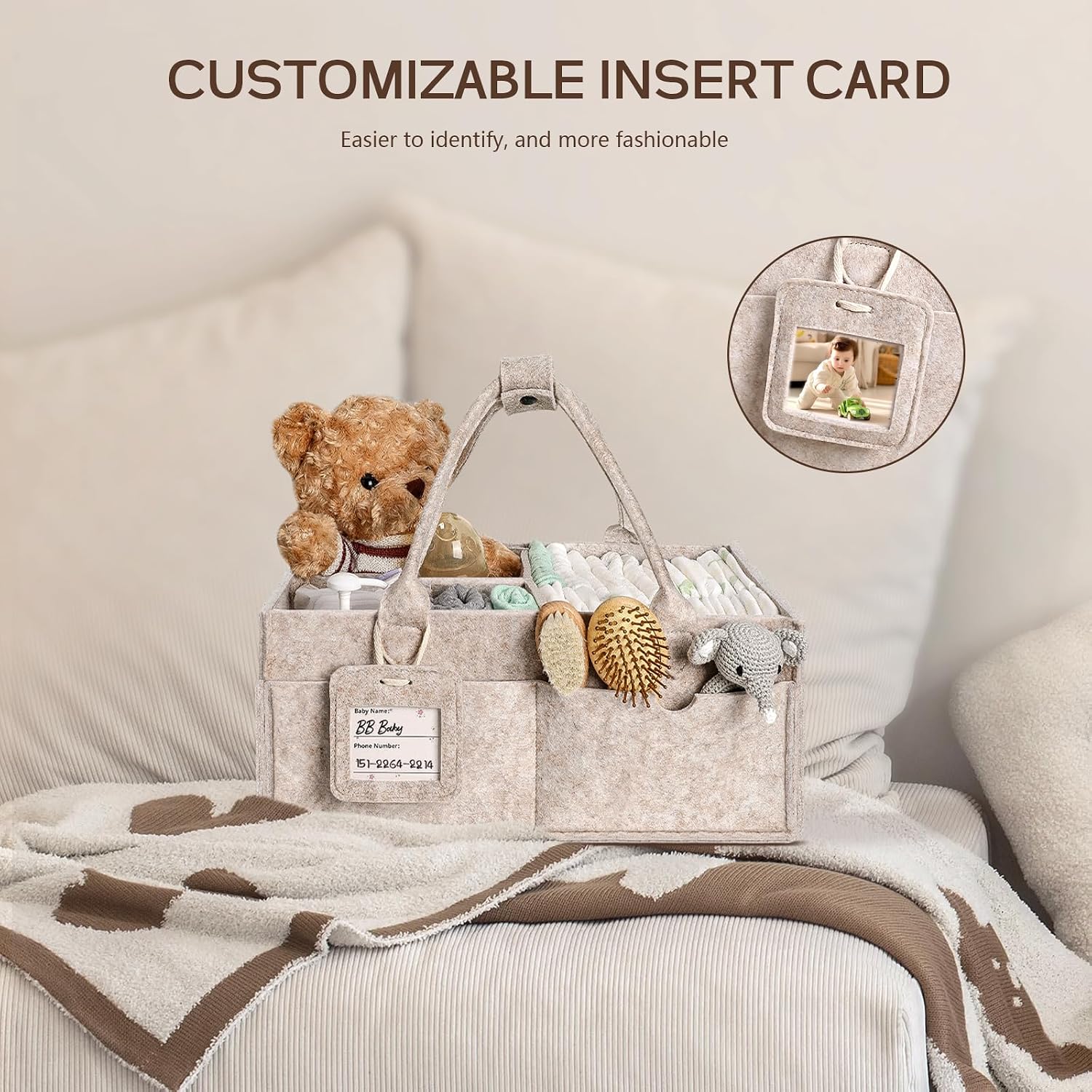 Detalle 1 de GEMII Diaper Caddy Organizer, 2-Piece Set