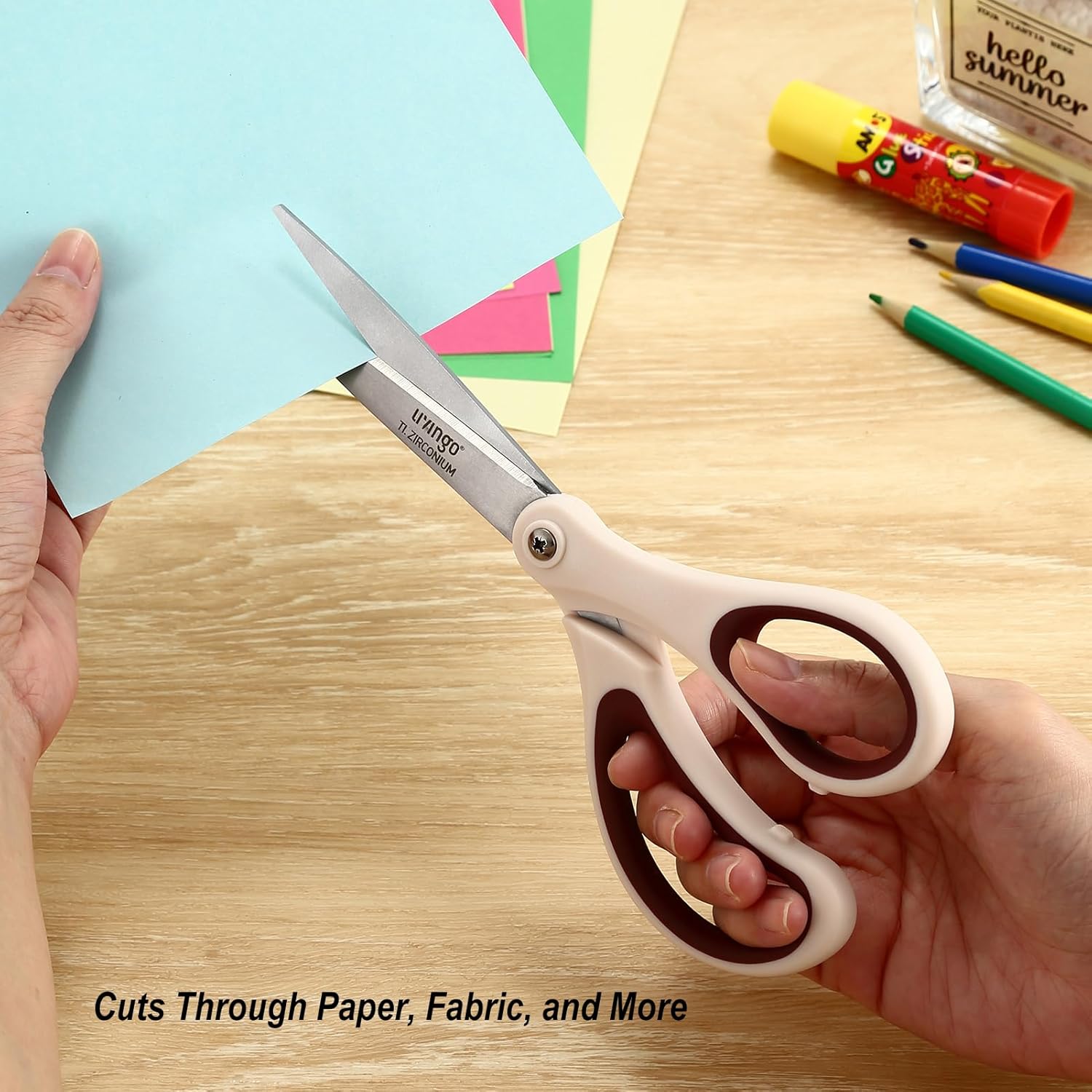 Thumbnail 4 de LIVING Set di 3 forbici in acciaio inox, lame ultra-affilate con impugnatura morbida – 21 cm