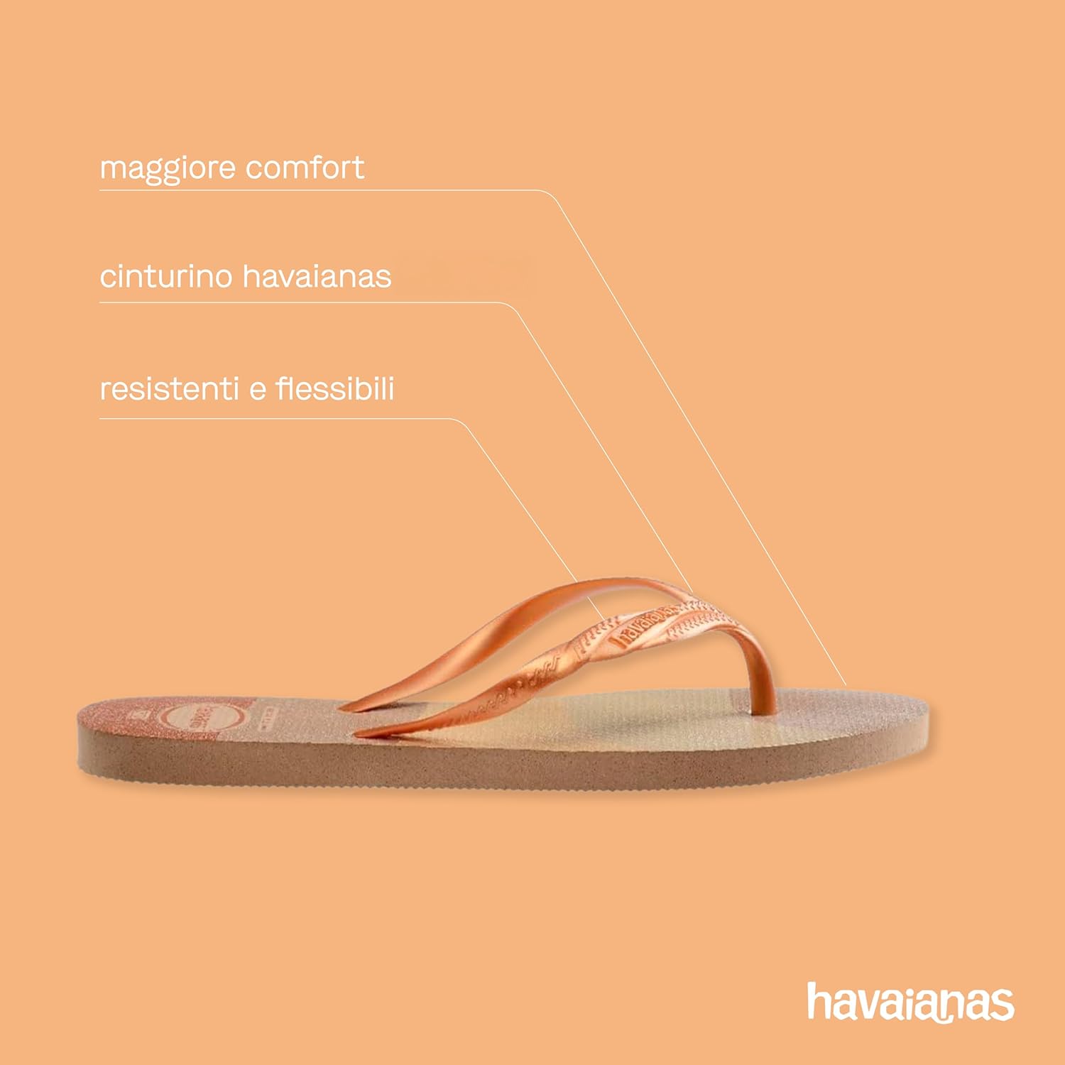 Thumbnail 3 de Havaianas Fantasia Gloss: infradito da donna minimal con tocchi brillanti
