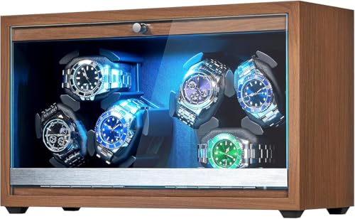 Detalle de ANWBROAD Remontoir de montre 6 montres Spinner – précision silencieuse et bois noble