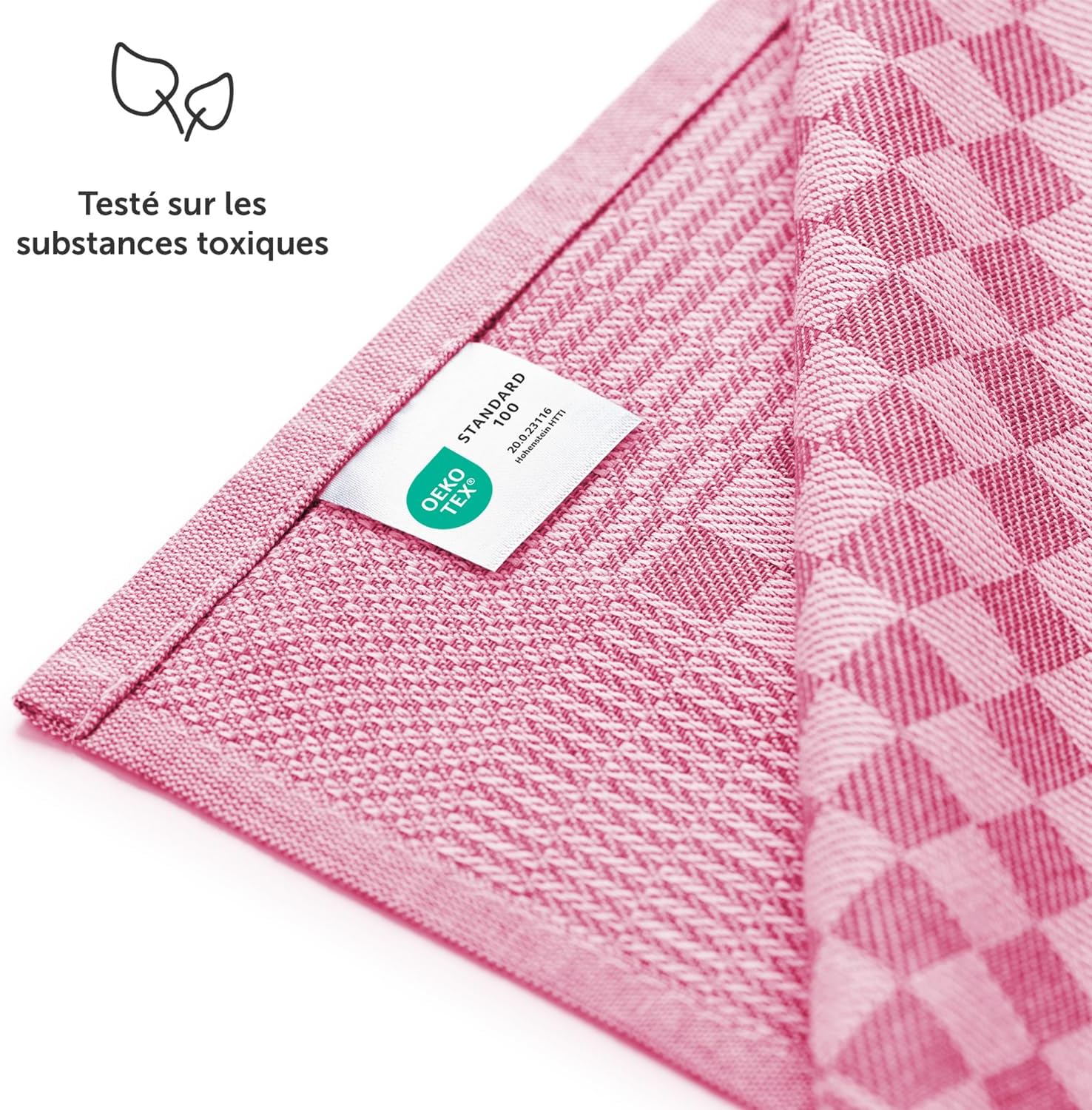 Thumbnail 6 de Blumtal torchon Cuisine – lot de 10 torchons 50 x 70 cm, rouge, coton certifié Oeko-Tex