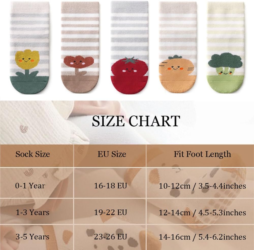 Thumbnail 4 de FedMois 5 Pairs Baby & Kids Warm Winter Crew Socks with Anti-Skid Grip