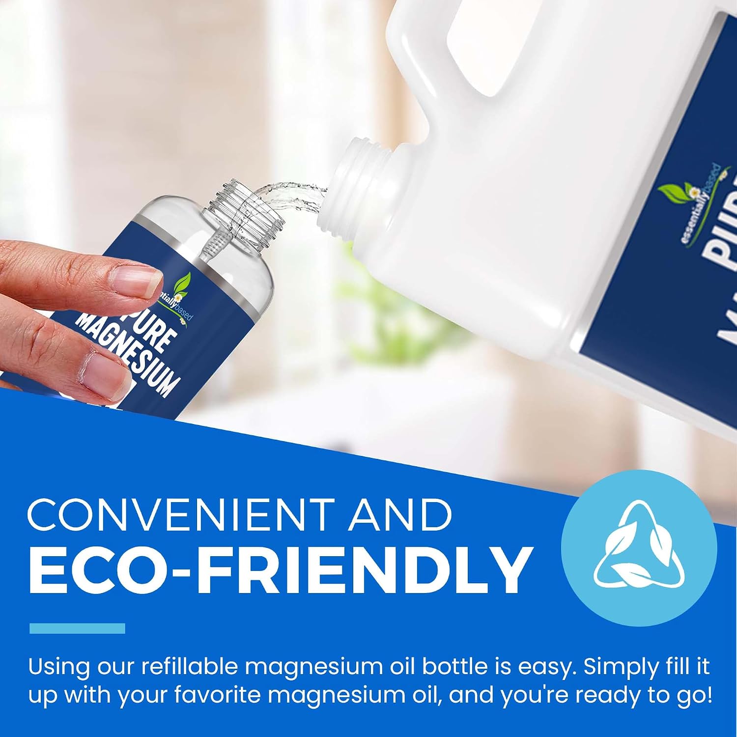 Detalle de Pure Magnesium Oil Spray 64oz: Extra Strength Topical Magnesium for Sleep, Muscle Pain & Cramps (Made in USA)