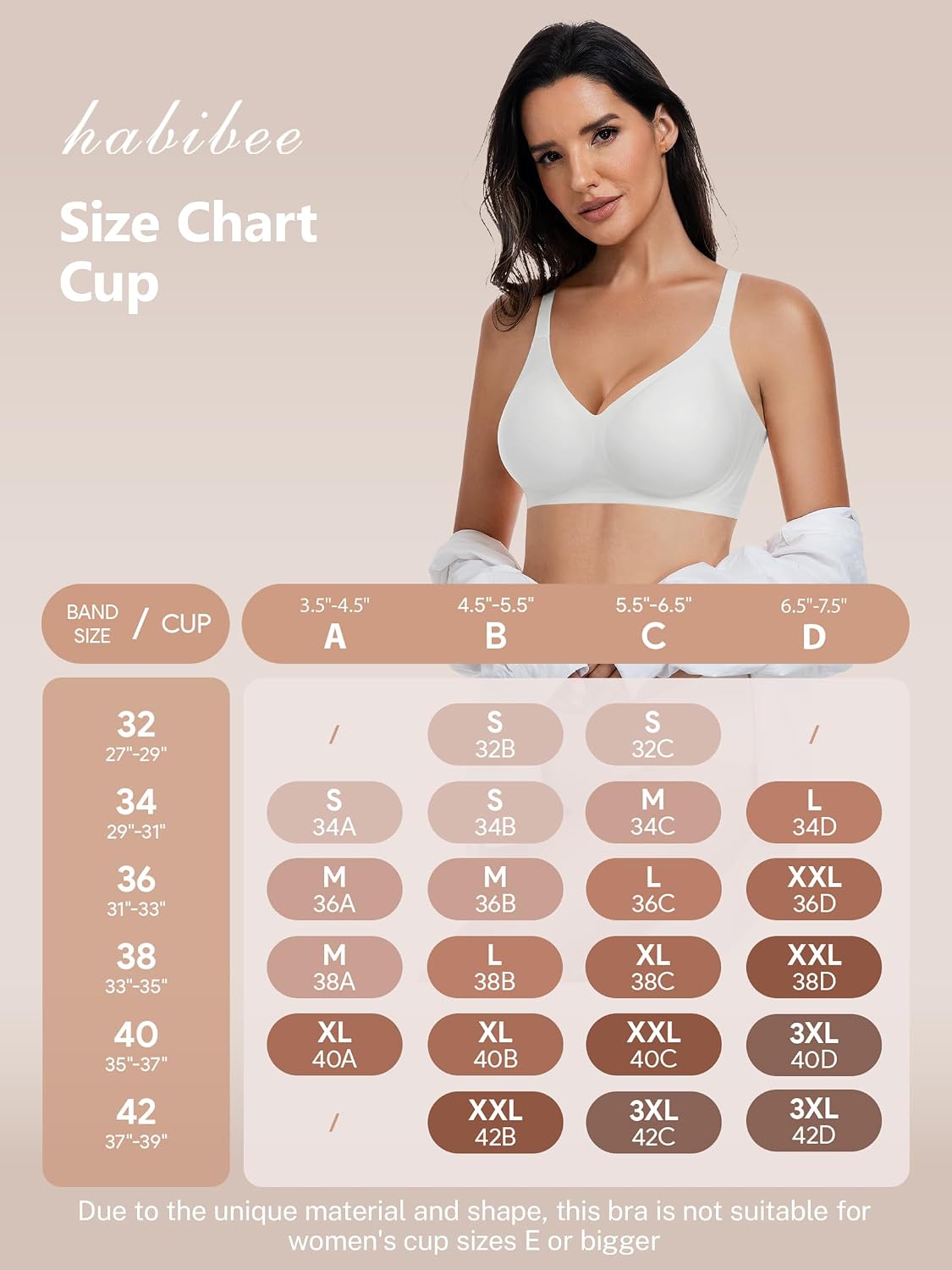 Detalle de habibee Jelly Bra for Women No Underwire Comfort Seamless Push Up Wireless Full Coverage