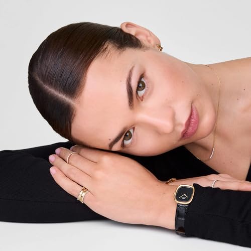 Detalle 2 de Daniel Wellington Margot Orologi 24x26 in acciaio 316L placcato oro PVD con pelle genuina