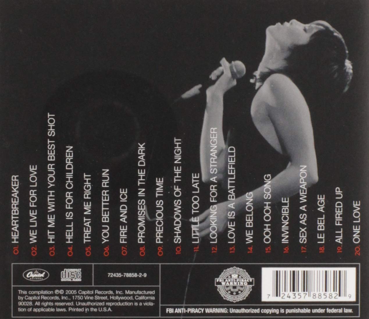Detalle de Pat Benatar 2129627 Greatest Hits Audio CD Compilation