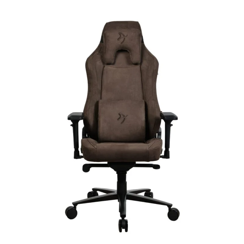 Detalle de Arozzi Vernazza Supersoft: Silla Gaming marrón para comodidad prolongada