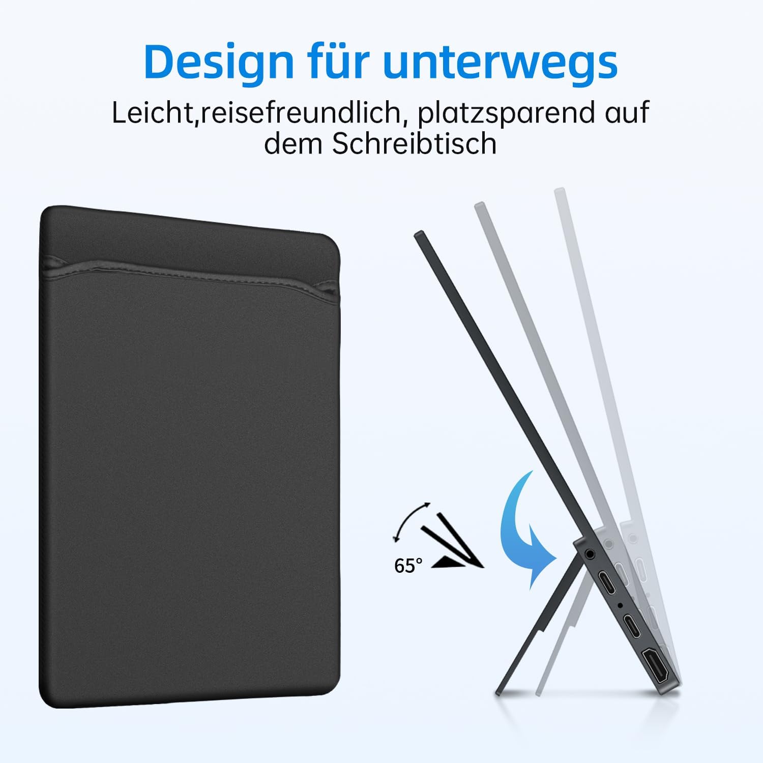 Thumbnail 5 de CAPERAVE 15,6 Zoll Tragbarer Touchmonitor