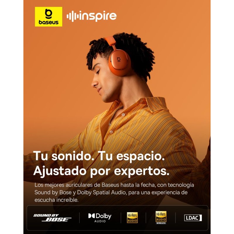 Detalle de Baseus Inspire XH1 auriculares con ANC