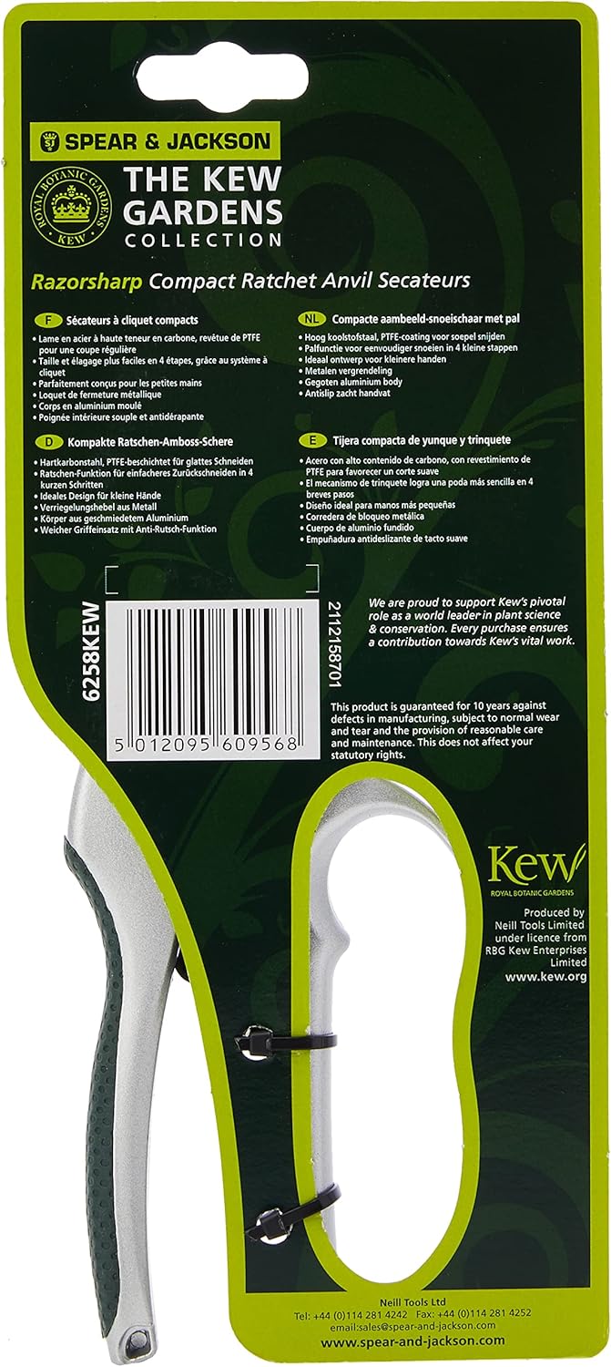 Thumbnail 1 de Spear & Jackson 6258KEW Kew Gardens Compact Ratchet Anvil Secateurs