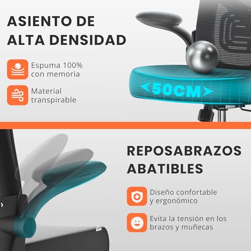 Detalle 2 de JUPPLIES Silla Escritorio Ergonómica: ajuste completo para jornadas largas