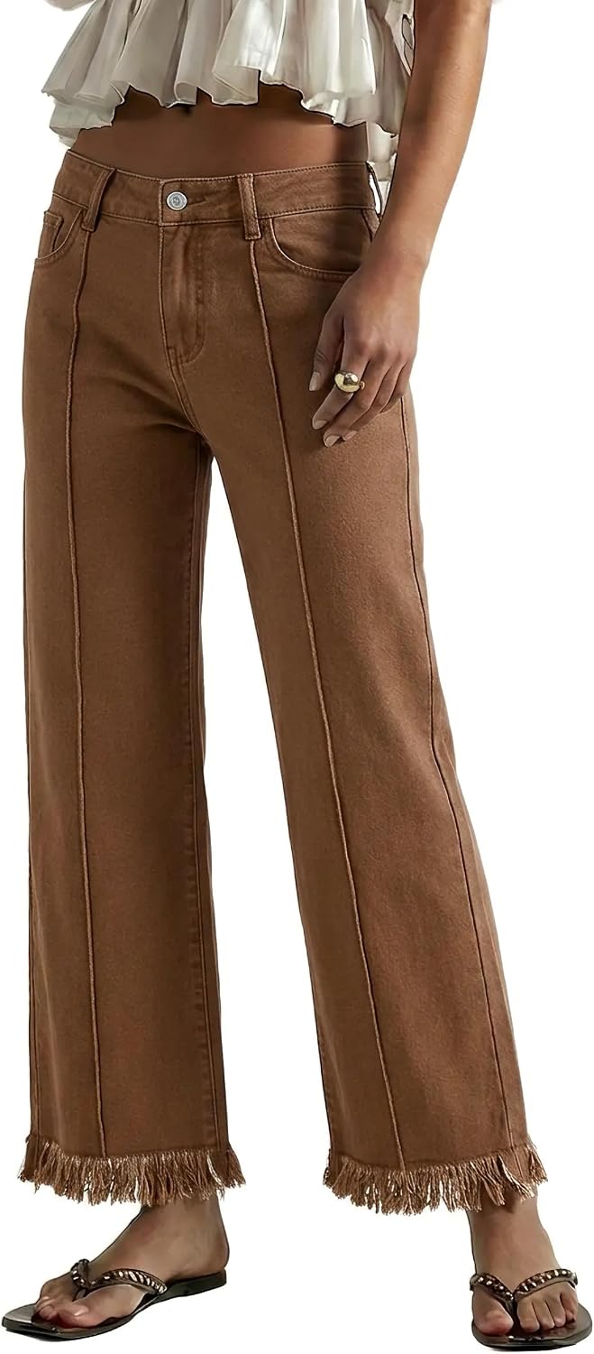 Detalle de Sidefeel Wide-Leg Jeans, Mid-Rise