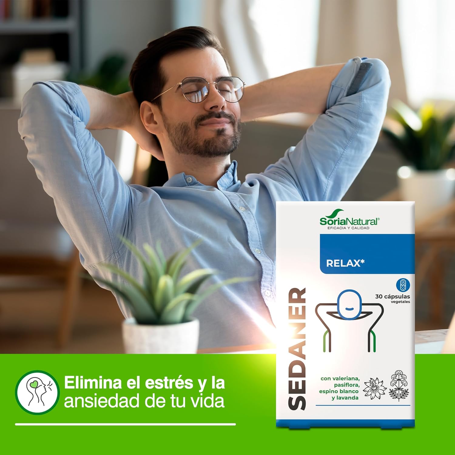 Detalle de Soria Natural Sedaner 30 cápsulas relajación