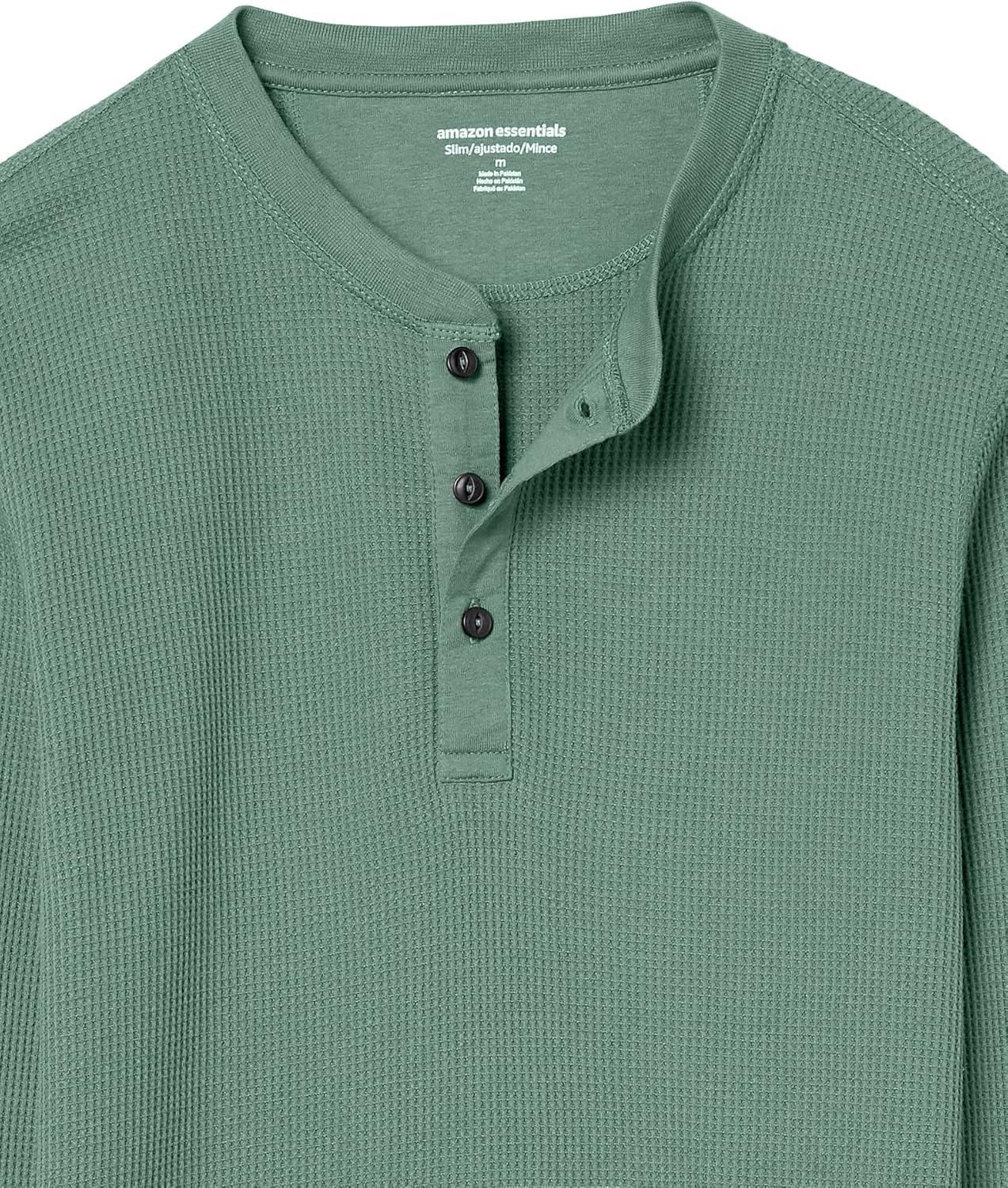 Thumbnail 2 de Amazon Essentials Men’s Slim-Fit Long-Sleeve Waffle Henley Shirt