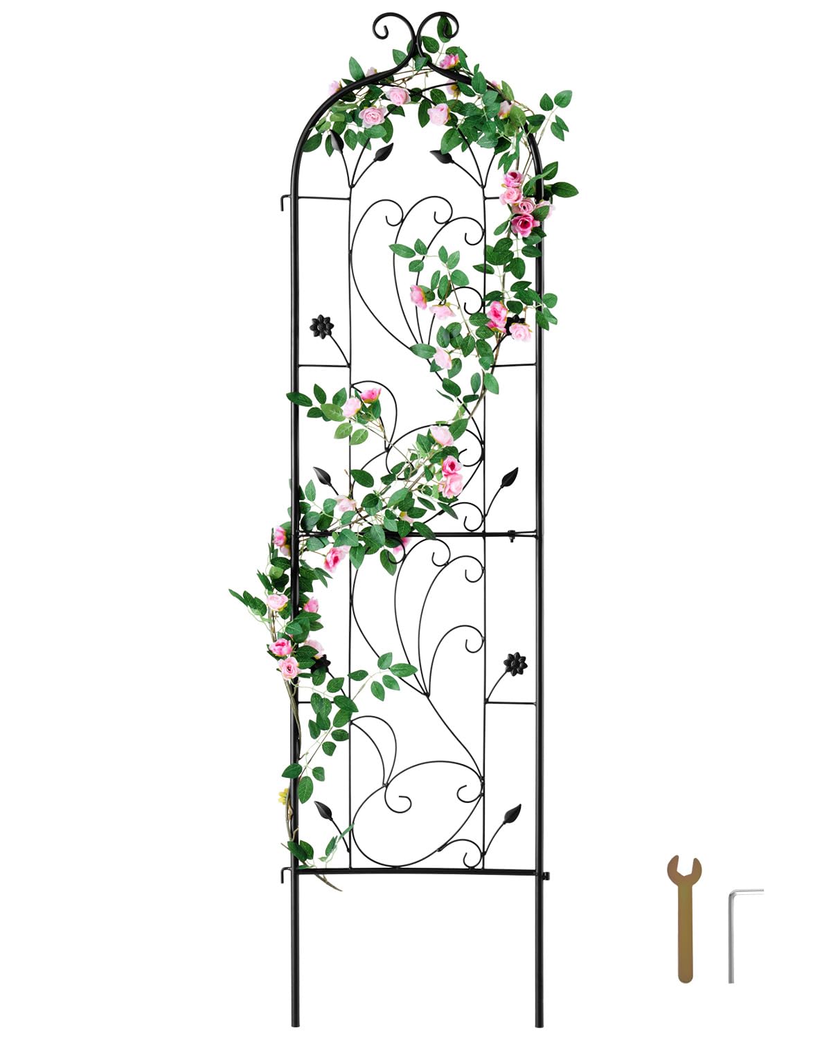 VEVOR traliccio da giardino per rampicanti in metallo antiruggine 38 x 152 cm