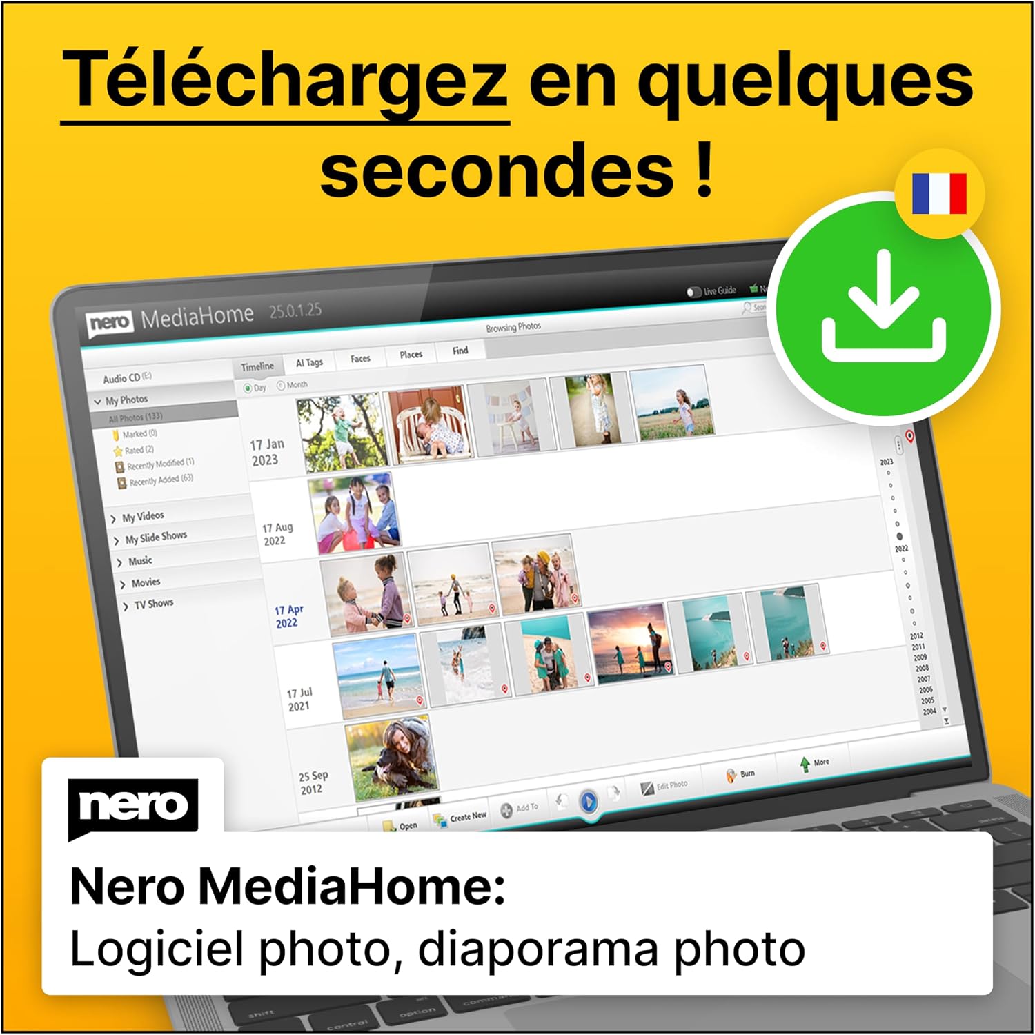 Detalle de Nero Platinum 365 – Suite complète Photo/Vidéo/Musique avec sauvegarde, montage et optimisation PC