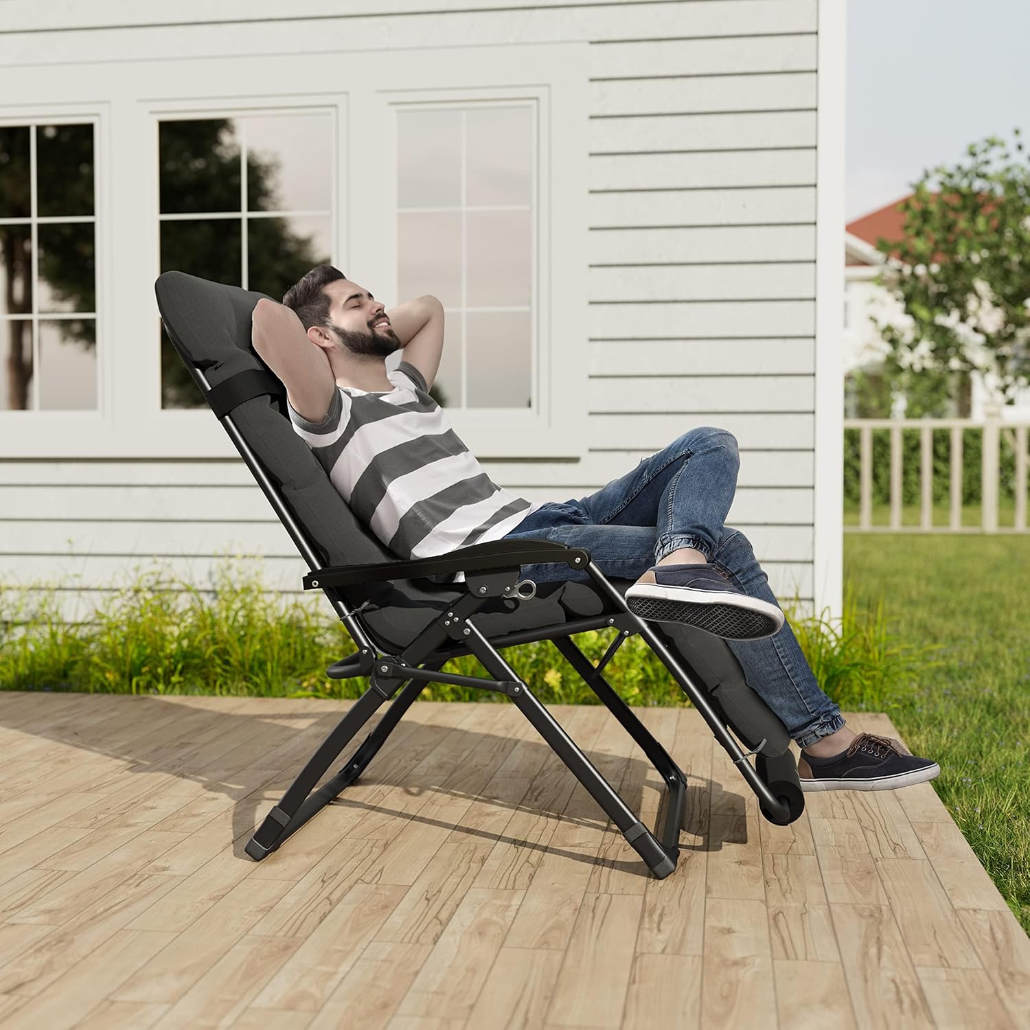 Detalle 2 de UDPATIO Sonnenliege für Garten, 78 cm Liegefläche