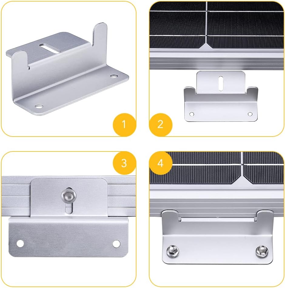 Detalle de BougeRV Solar Panel Mounting Brackets, Aluminum Alloy