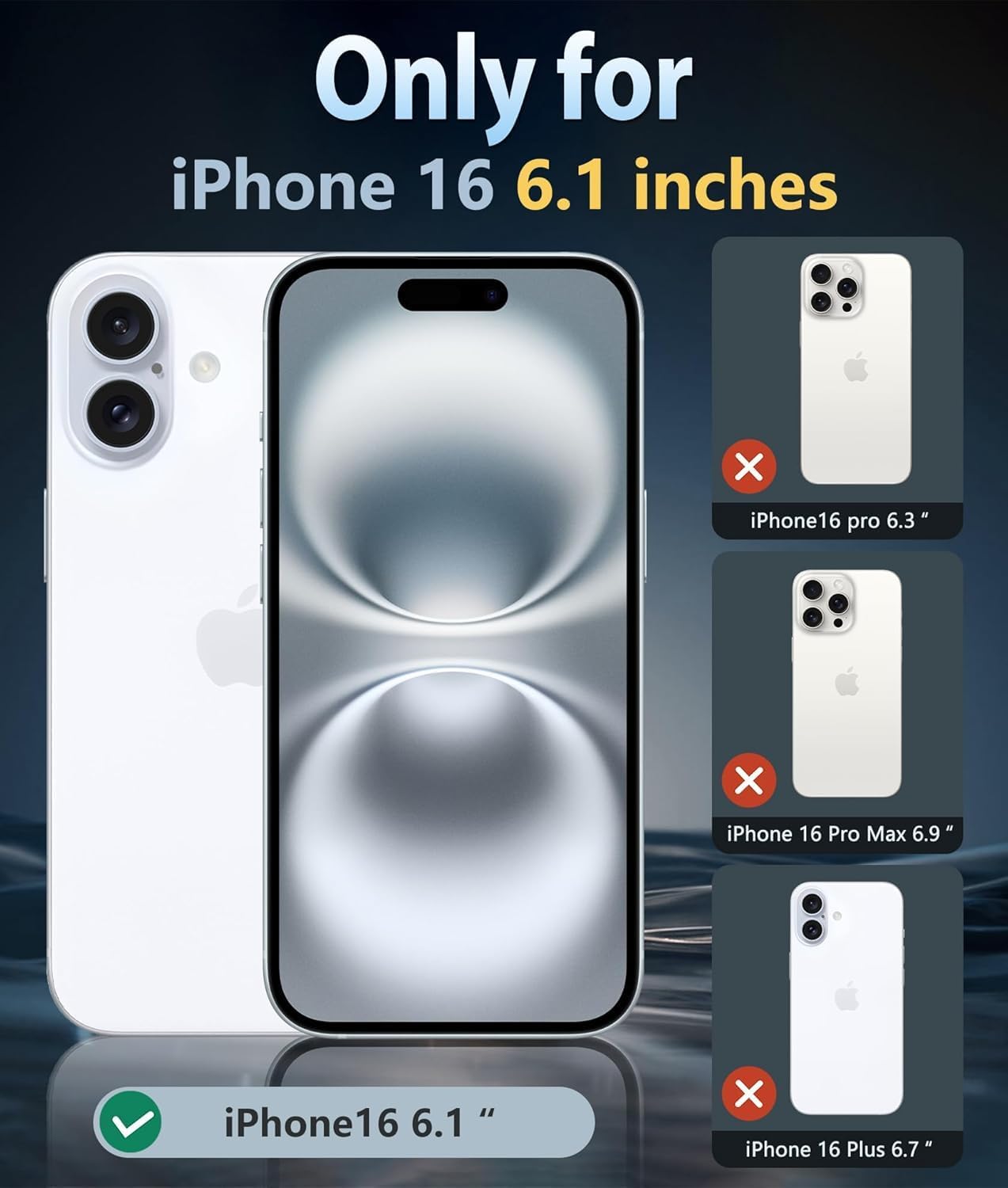Thumbnail 2 de Vaykwo Handykette mit Band für iPhone 16 – transparente Necklace-Hülle mit Kamera- und Displayschutz (schwarz)