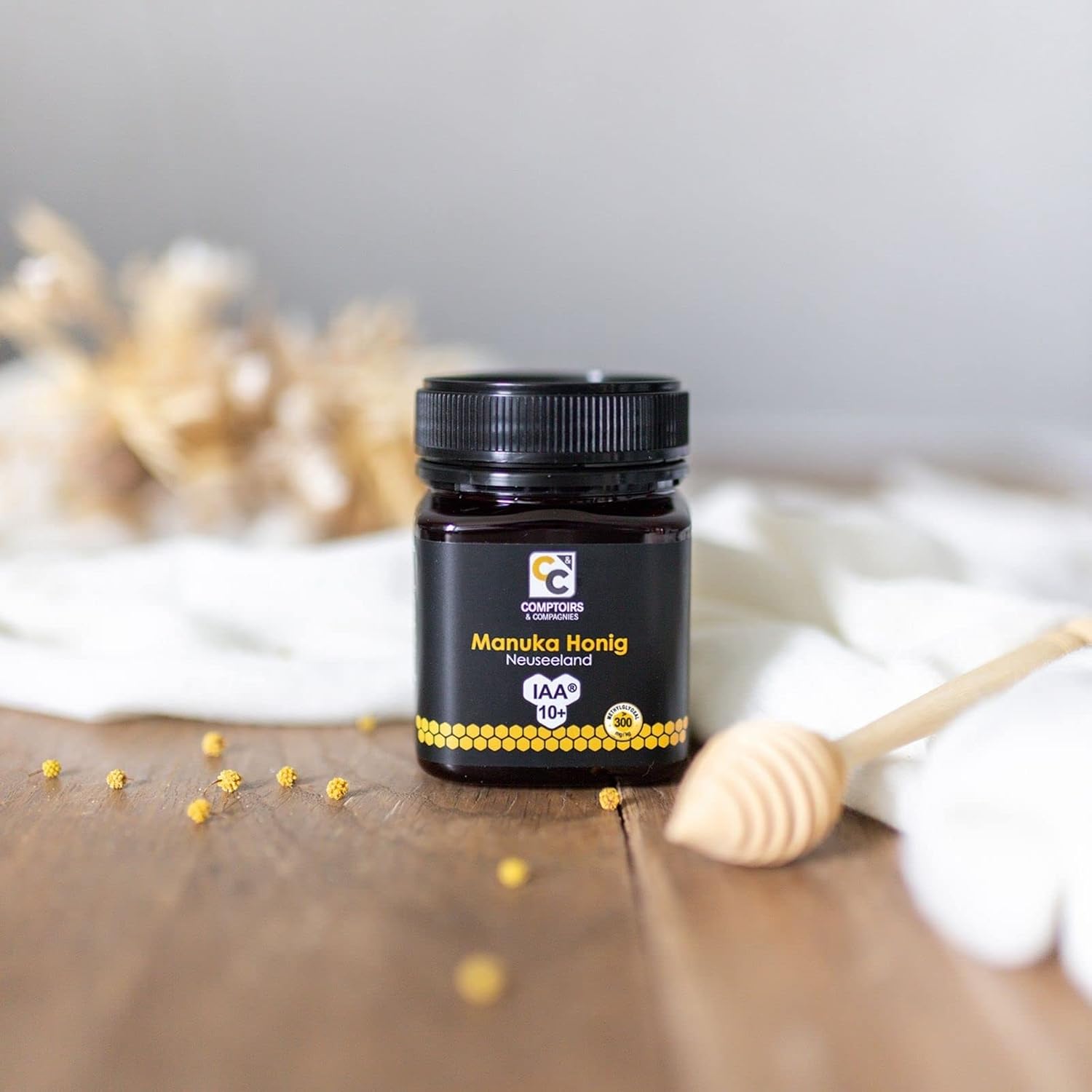 Detalle de Comptoirs et Compagnies Manuka Honig MGO 300 IAA10+ – 250 g aus Neuseeland