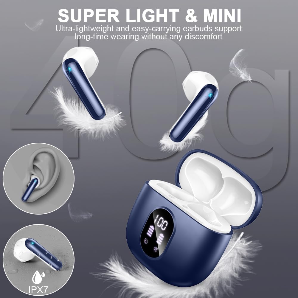 Thumbnail 5 de Drsaec Bluetooth In-Ear Kopfhörer mit Bluetooth 5.4, 4-Mikrofonen, ENC & IP7