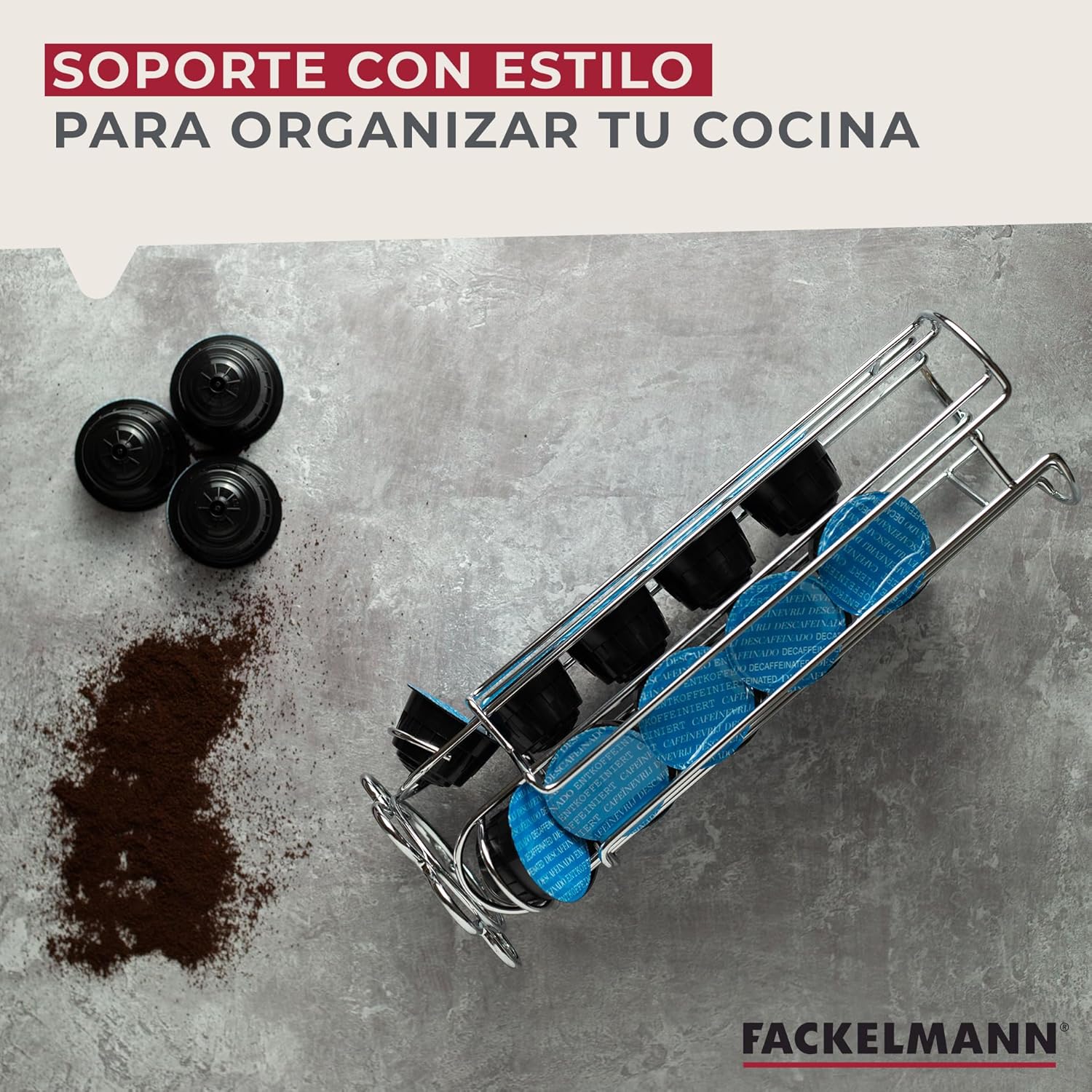 Detalle 2 de Fackelmann Dispensador Vertical para 18 Cápsulas Dolce Gusto