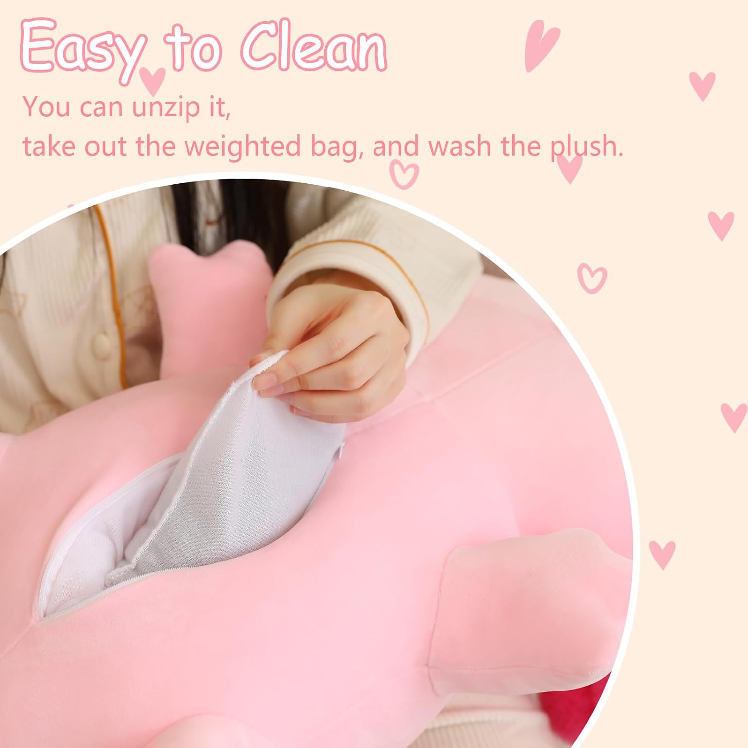 Thumbnail 6 de SQEQE Weighted Axolotl Plush: A Soft, Weighted Pillow Companion
