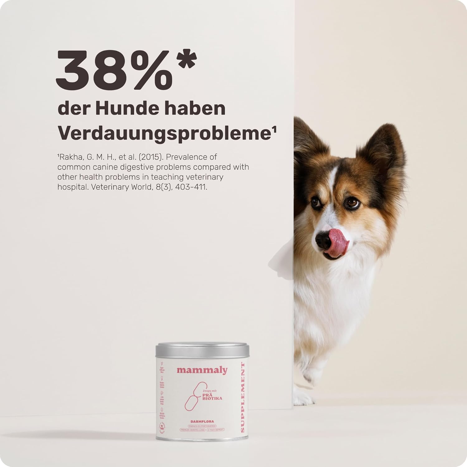 Detalle 2 de Probiotika-Drops für Hunde 170 g – Verdauungssnacks zur Unterstützung der Darmflora