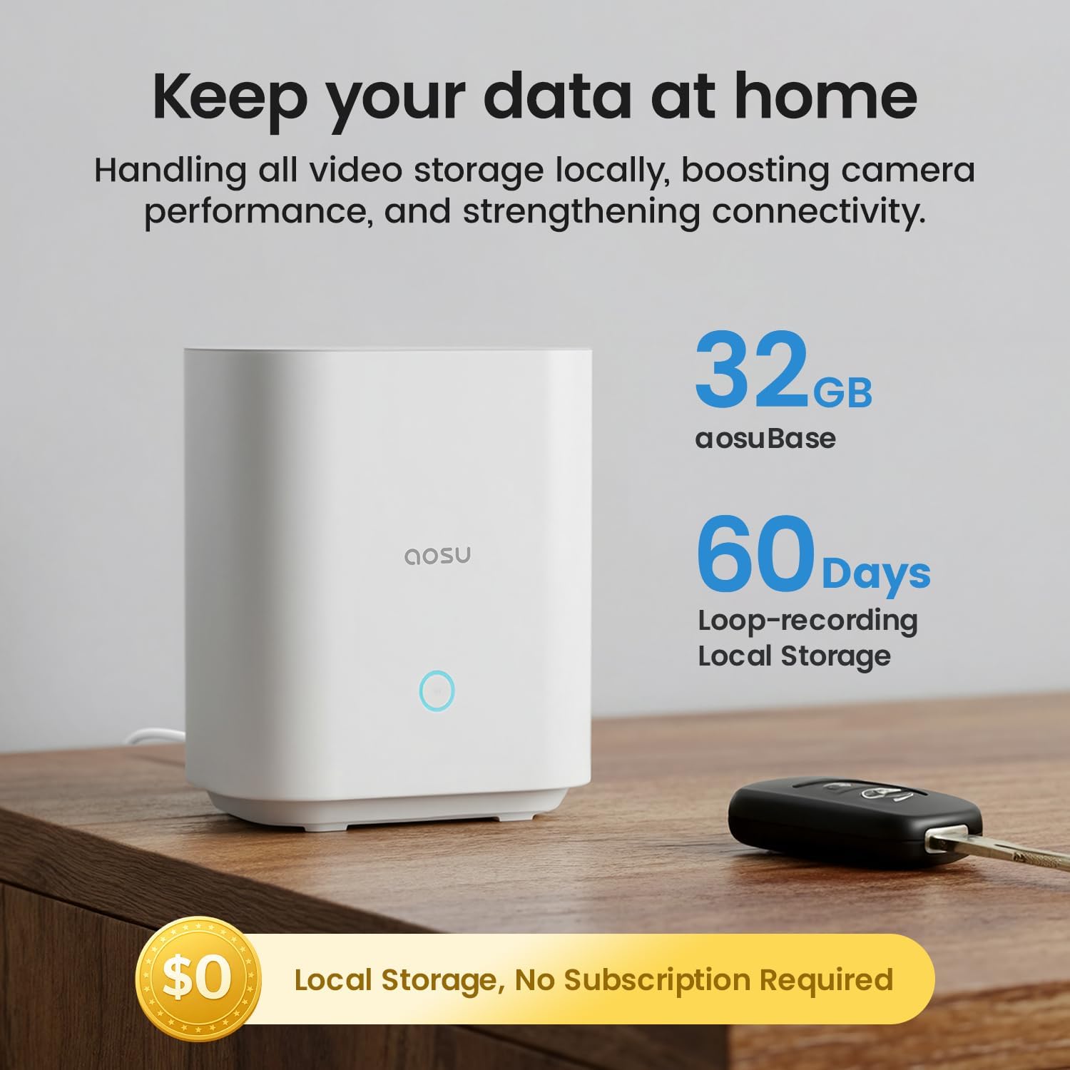 Thumbnail 2 de aosu Solar Security Cameras Wireless Outdoor 2K Color Night Vision 4-Cam Kit with Local Storage (No Subscription)