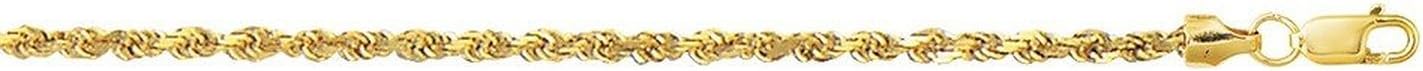 Detalle de Catena a corda in oro giallo 14 carati/585 da 2,5 mm, unisex, in diverse lunghezze