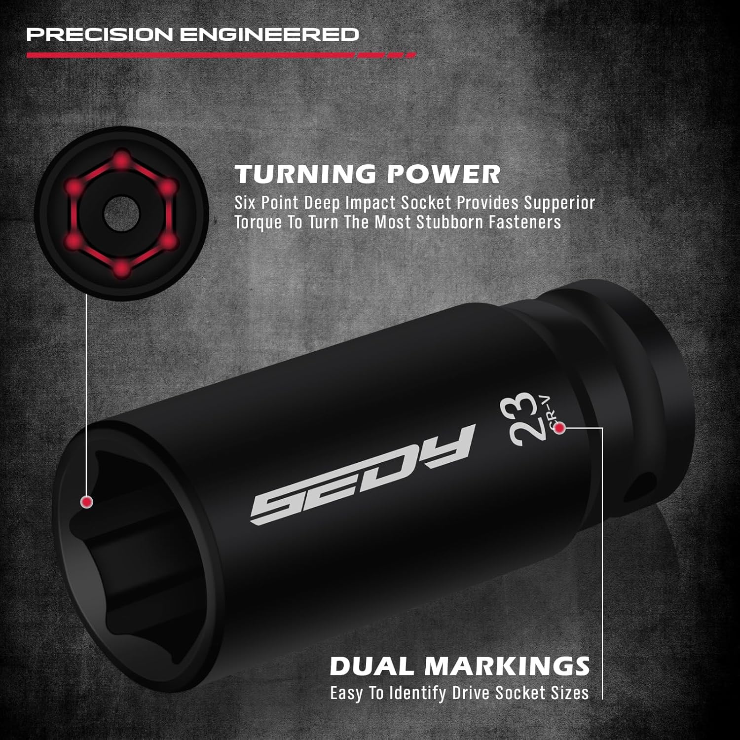 Thumbnail 4 de Master 1/2" Drive Impact Socket Set (67-Piece) — SAE 3/8"–1-1/4" & Metric 8–24mm, Ratchet + Extensions