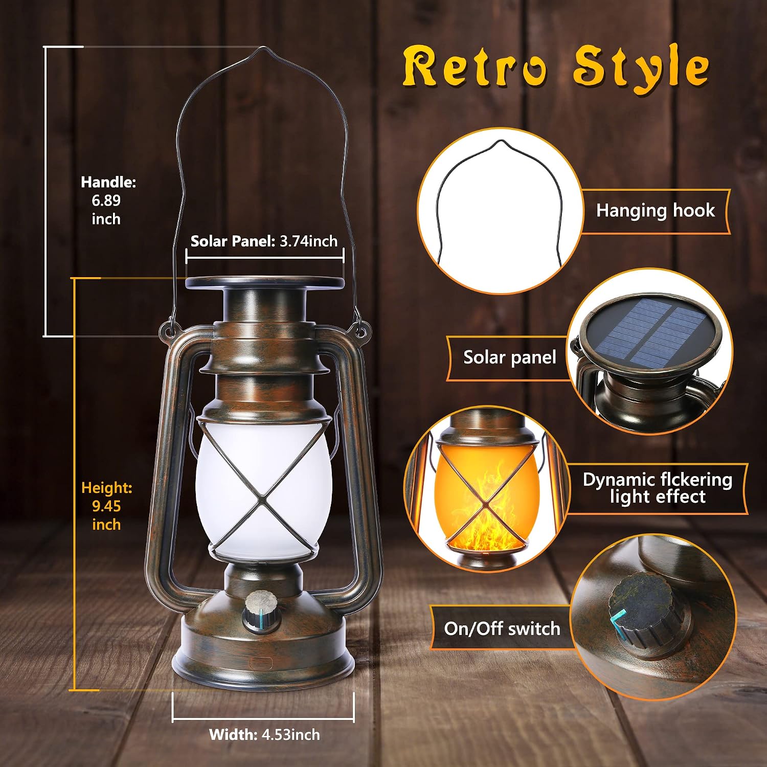 Thumbnail 6 de Toodour Solar Lantern, 6 x 10 in.