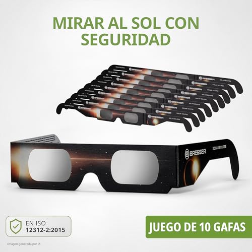 Thumbnail 1 de Gafas Eclipse Solar Bresser (10 unidades) EN ISO 12312-2:2015 – Seguridad para observación solar