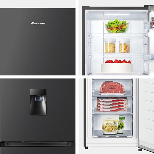 Thumbnail 3 de Fridgemaster MC55251DEB 55cm Freestanding 256L Fridge Freezer with Water Dispenser (Non-Plumbed) – Frost Free, LED Lighting, E Rated