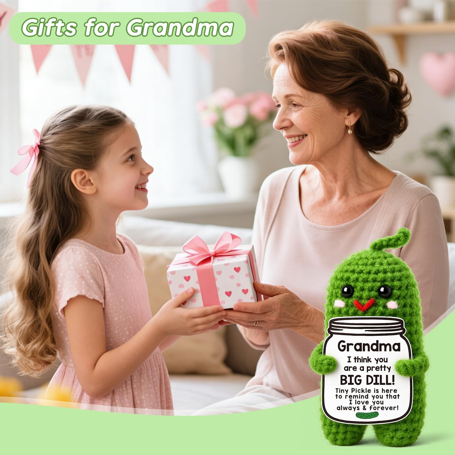 Thumbnail 5 de Crocheted Pickle Grandma Gift