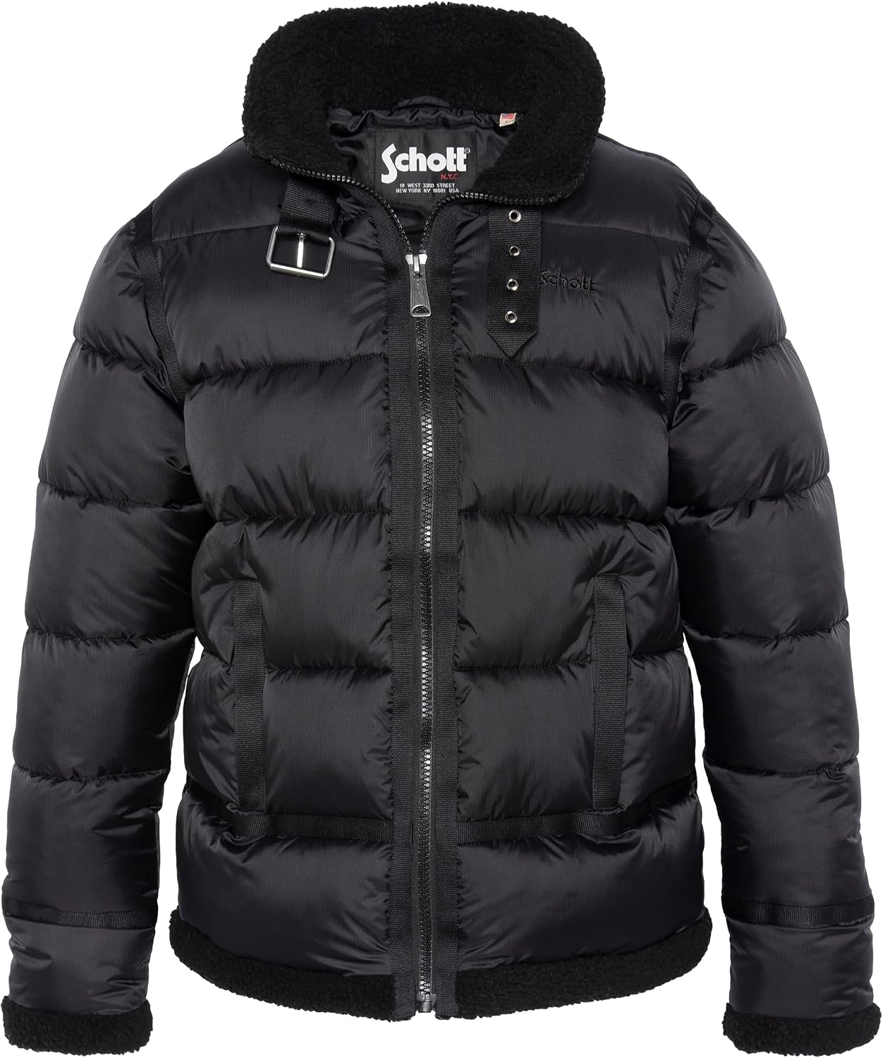 Detalle de Schott NYC IDAK Jacket boucle col