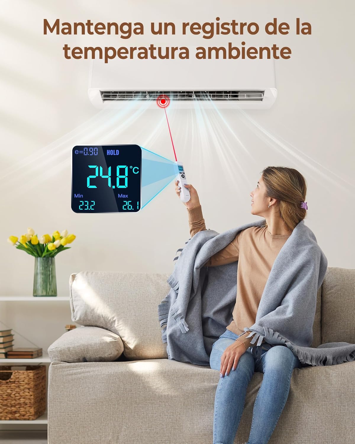 Thumbnail 8 de Termómetro infrarrojo ERICKHILL -50°C a 550°C 🌡