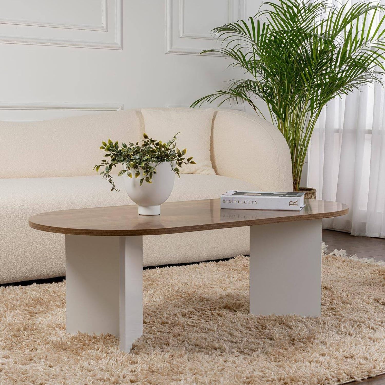 Detalle de Dmora Tavolino Parrano 119x60 Noce
