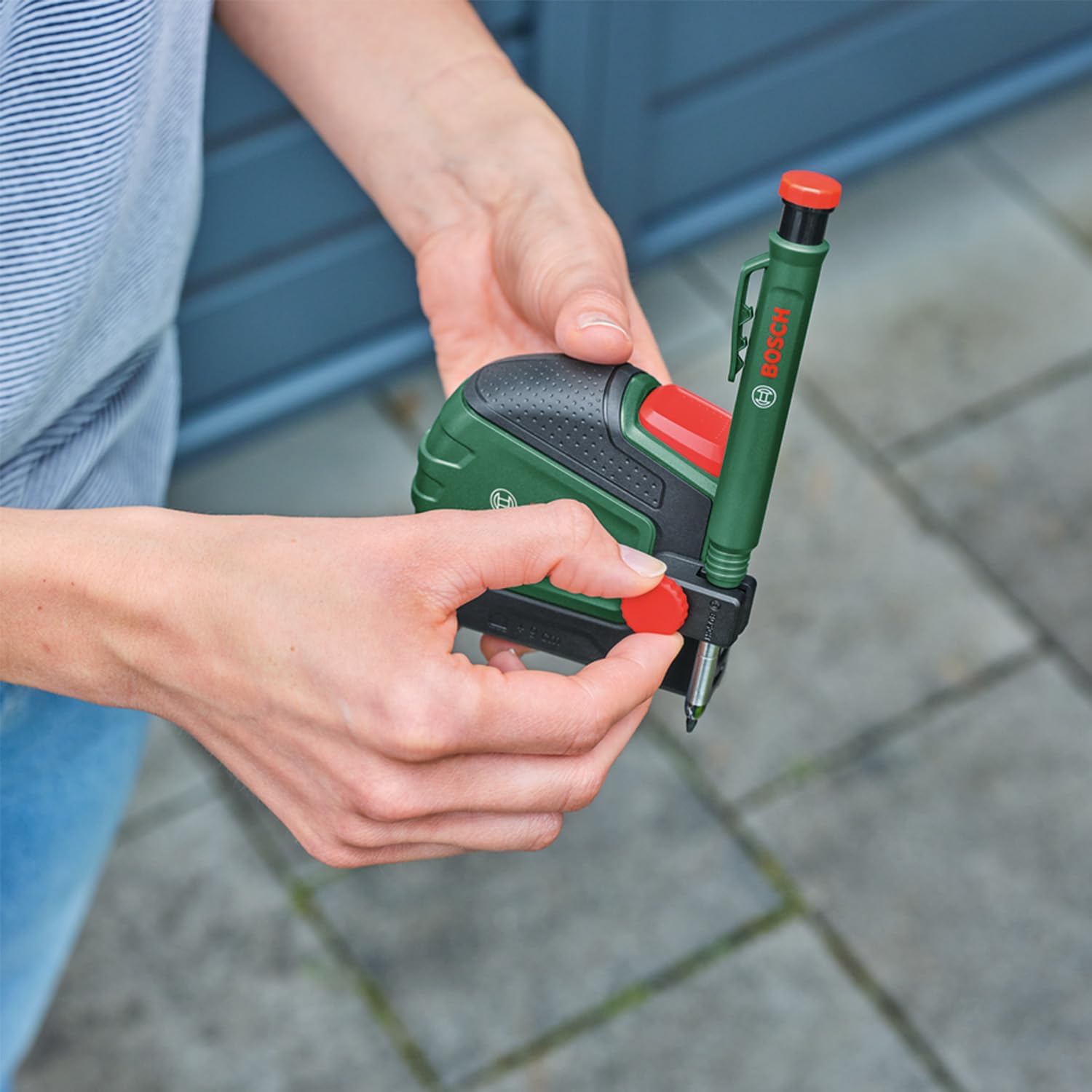 Thumbnail 2 de Bosch misuratore a nastro da 5 m con matita evidenziatrice per fori profondi e Auto-Lock (Amazon Edition)