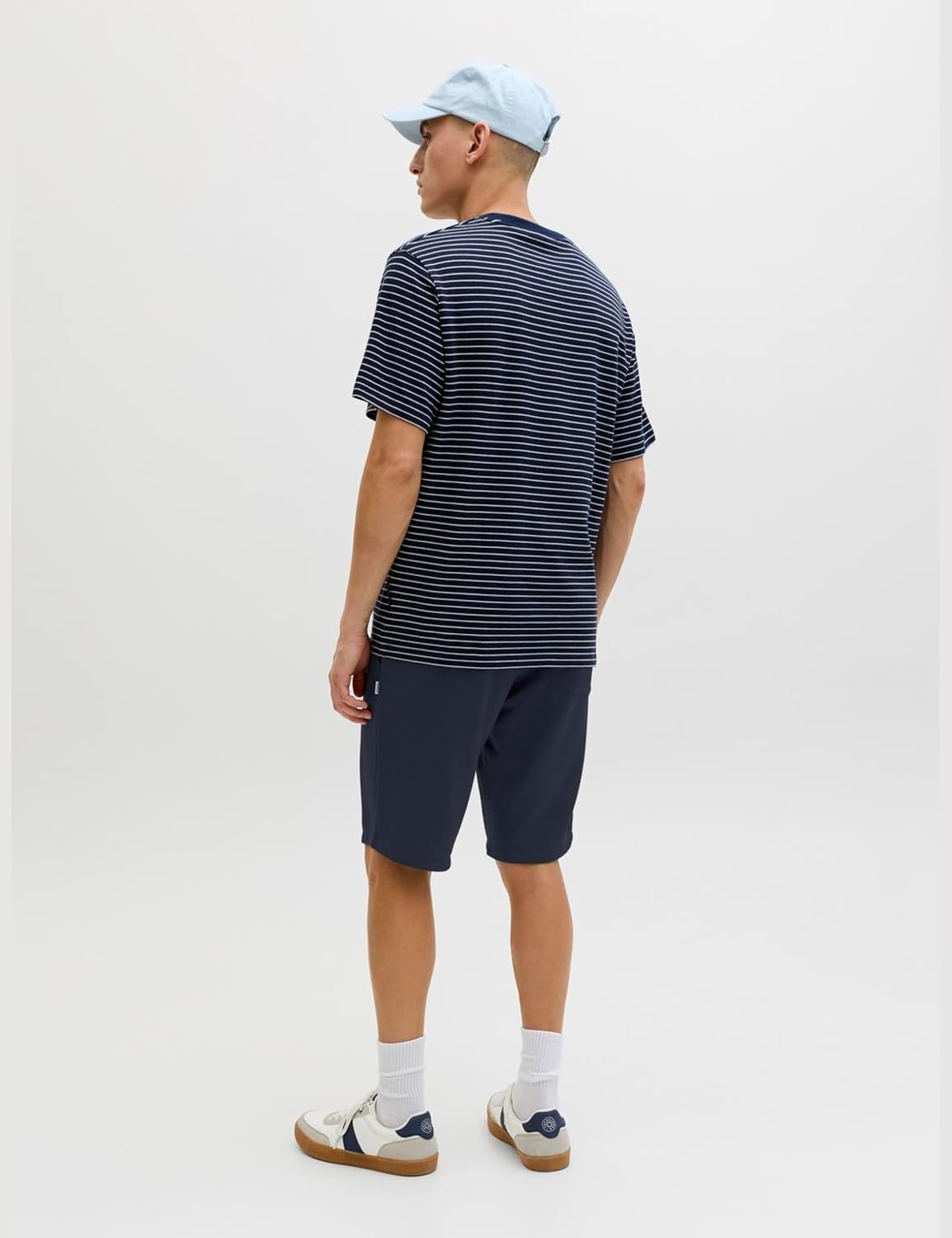 Detalle de JACK & JONES Herren Sweat Short JPSTNEWSOFT – Regular Fit, XS–XXL, Blau/Schwarz
