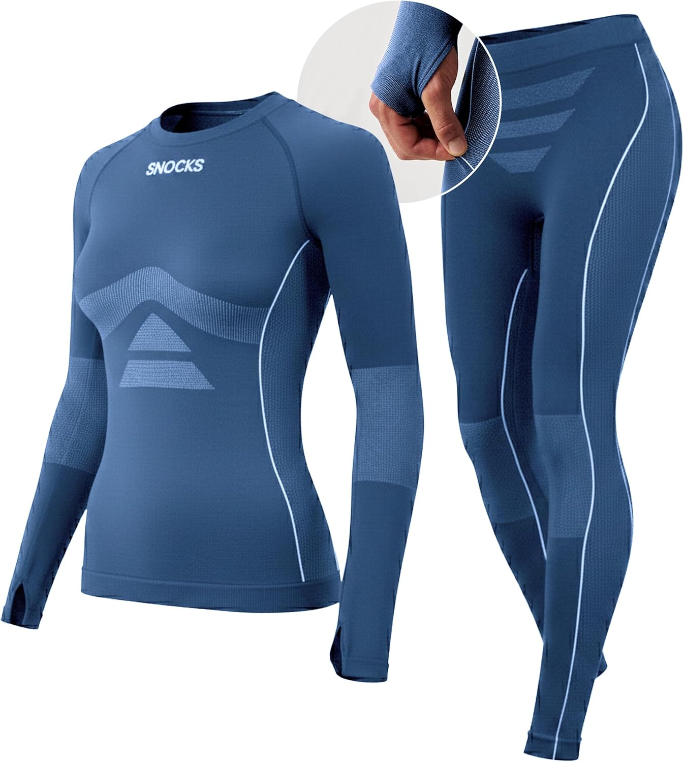 Detalle de Snocks sous-vêtement Thermique Femme Ensemble Ski – Lot Noir