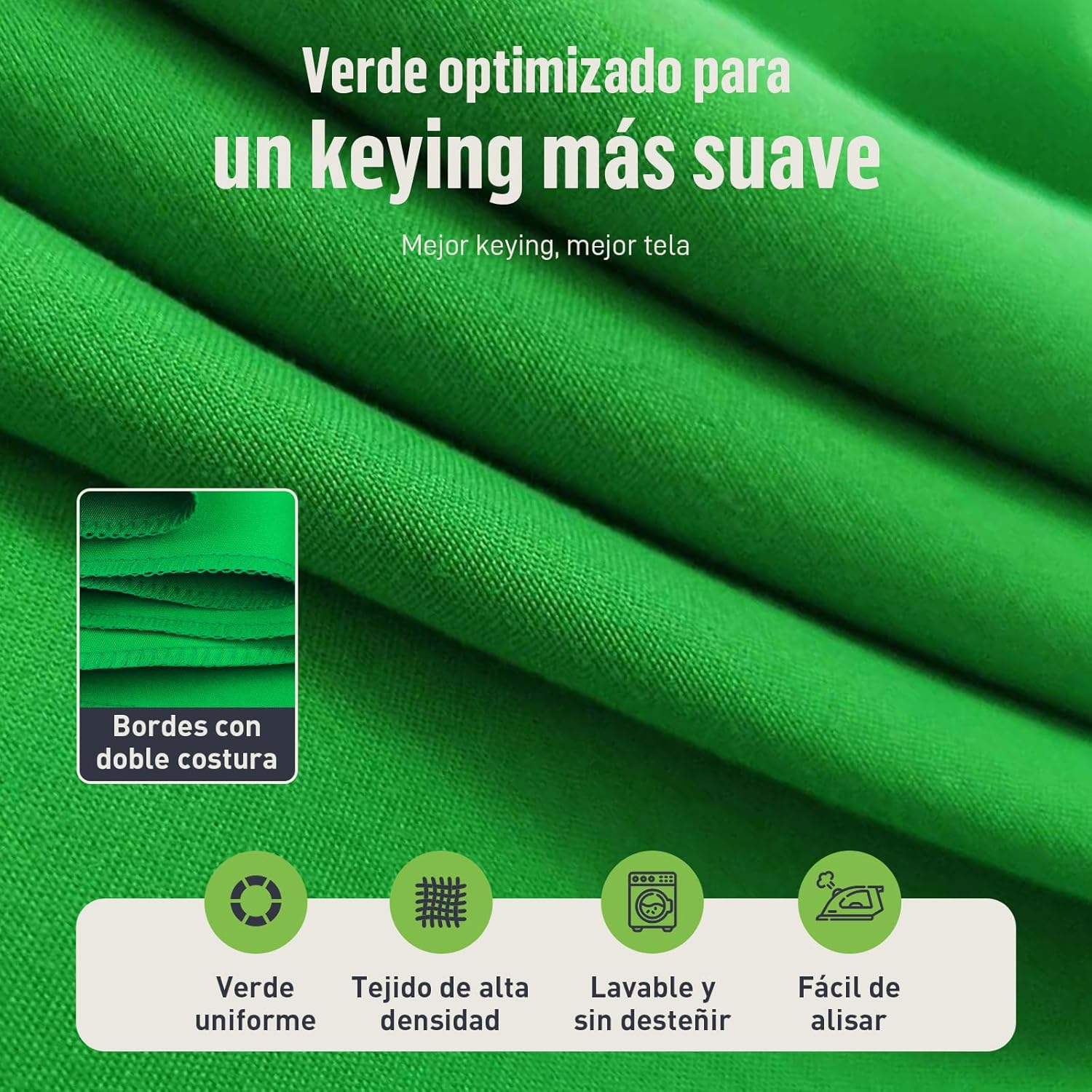 Thumbnail 4 de Heysliy Telón verde 6,5x6,5 pies kit