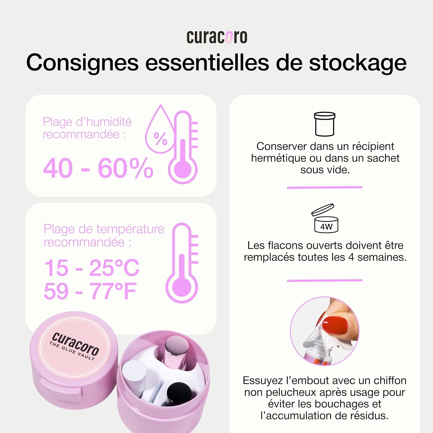 Thumbnail 5 de Curacoro Colle Extension de Cils Speedy 5ml – Séchage ultra rapide 0,5–2 s (noir & transparente)