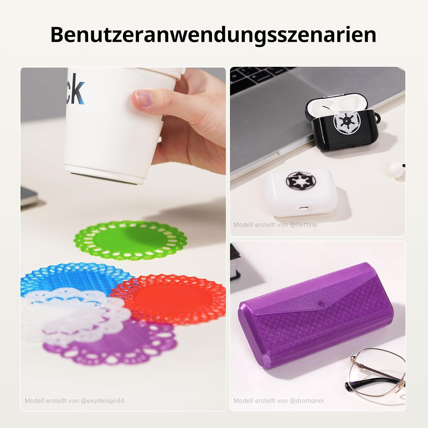 Thumbnail 5 de ANYCUBIC TPU Filament 1,75 mm 95A – flexibles 3D-Druckerfilament in Schwarz, 1 kg